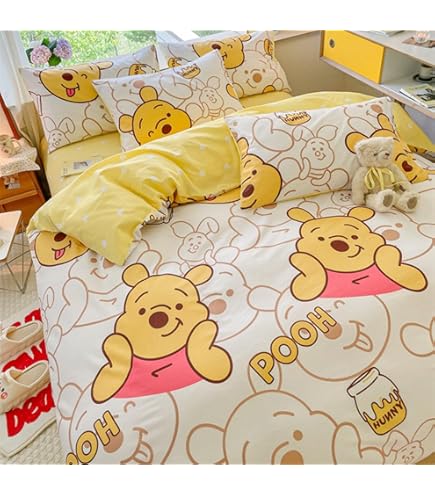 Amazon｜くまのプーさん 布団カバー 掛け布団カバー 綿100% 3点セット